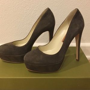 NWB Rupert Sanderson 6.5 Olive Suede shoes